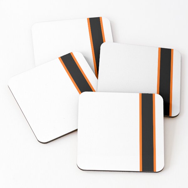 Item preview, Luton Town Retro Home 1977 -78 White and Orange White Black Bars designed and sold by Sporting Colour.