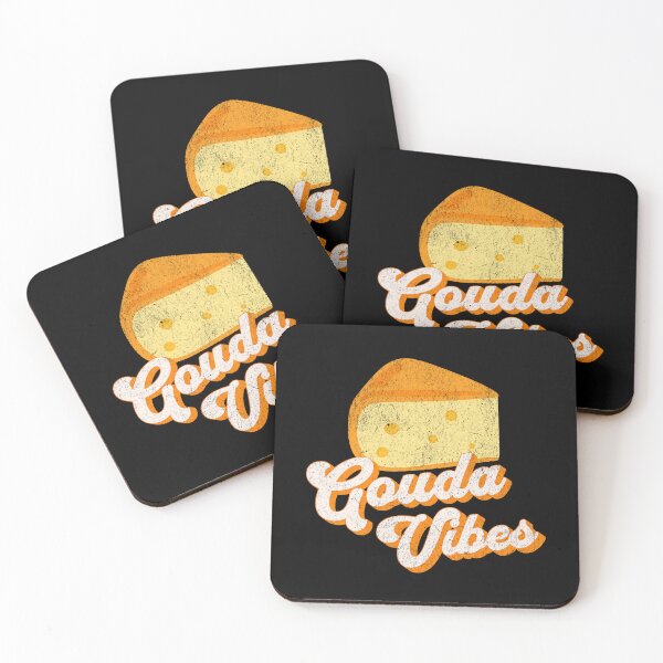 Item preview, Gouda Vibes - Funny Cheese Pun designed and sold by TheButtonCrew.