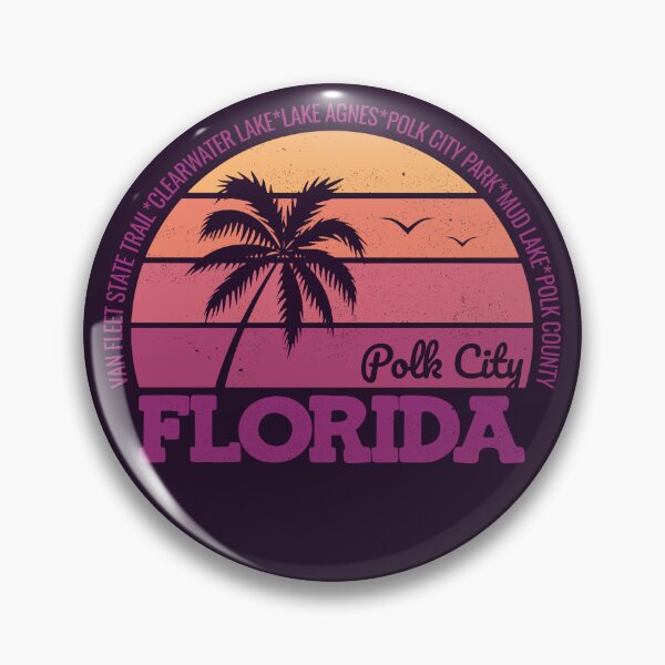 Item preview, Polk City Florida Sunset Retro Vintage Local Pride Logo  designed and sold by CRHPOD20.