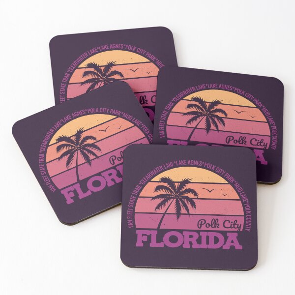 Item preview, Polk City Florida Sunset Retro Vintage Local Pride Logo  designed and sold by CRHPOD20.