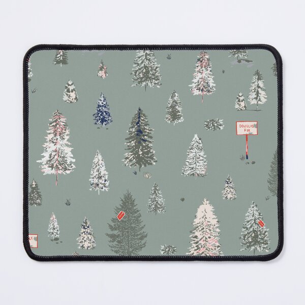 Item preview, Christmas Tree Farm in Muted Green designed and sold by Jean-Pham.