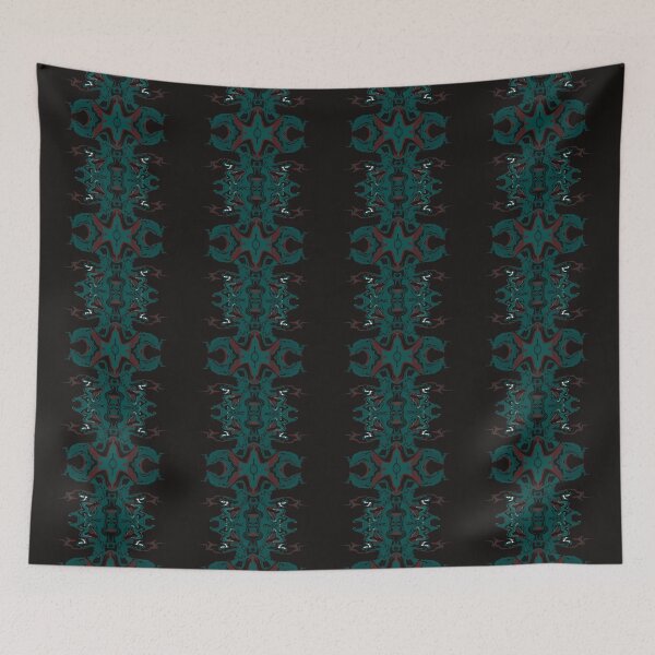 Item preview, Tactikles teal fluid abstract art acrylic  designed and sold by chuckletuckle.