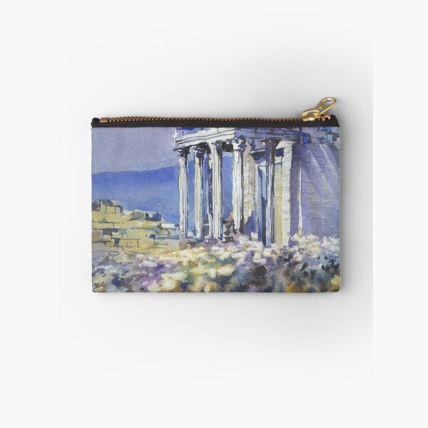 Item preview, Roman Temple at city of Dougga, Tunisia.  Watercolor painting Tunisia Roman archaeology landscape painting. designed and sold by rfoxphoto.