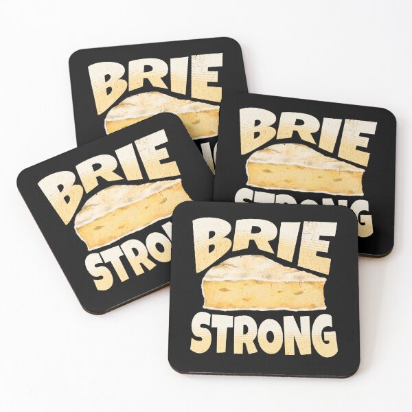 Item preview, Brie Strong - Funny Cheese Pun designed and sold by TheButtonCrew.