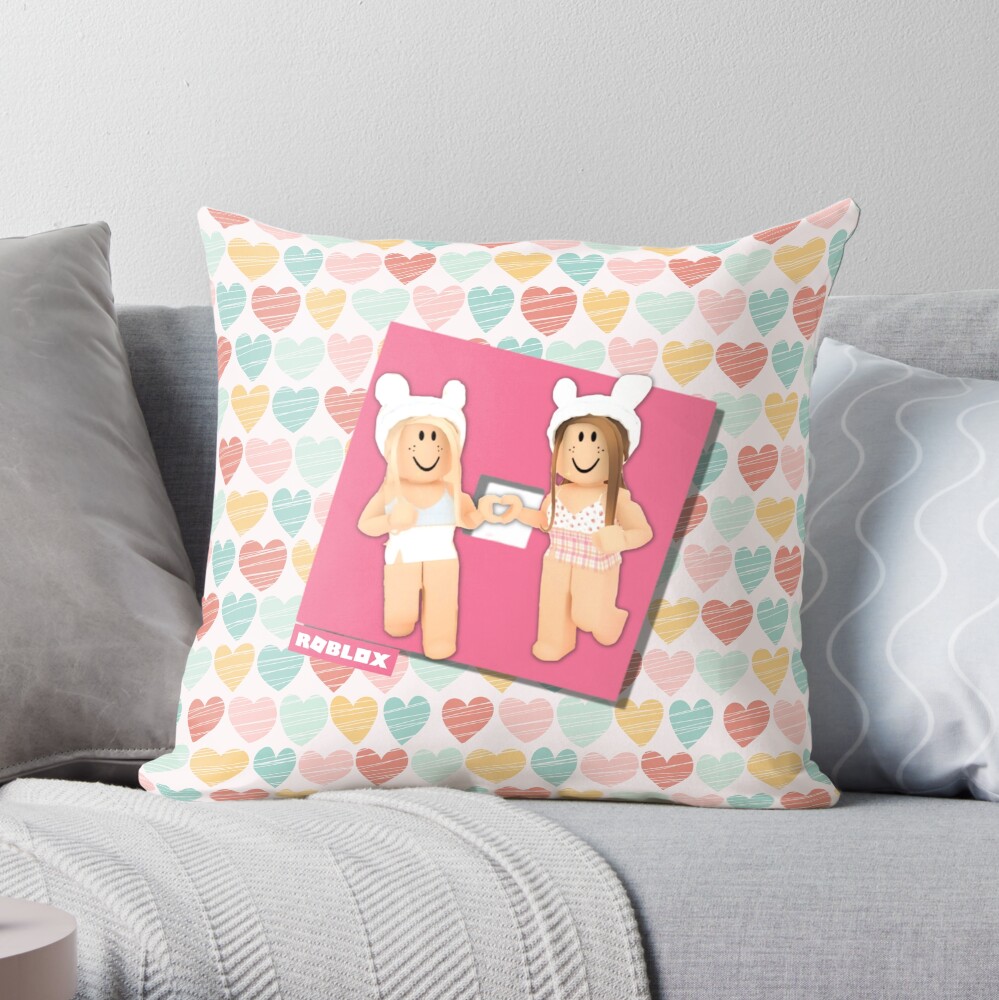 Roblox Pink Preppy Girl Throw Pillow for Sale by MaryAnd1