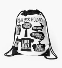 Sherlock Quotes Drawstring Bag