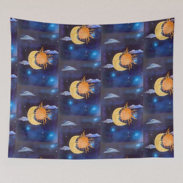 Item preview, the sun and moon as lovers designed and sold by gabyluz.