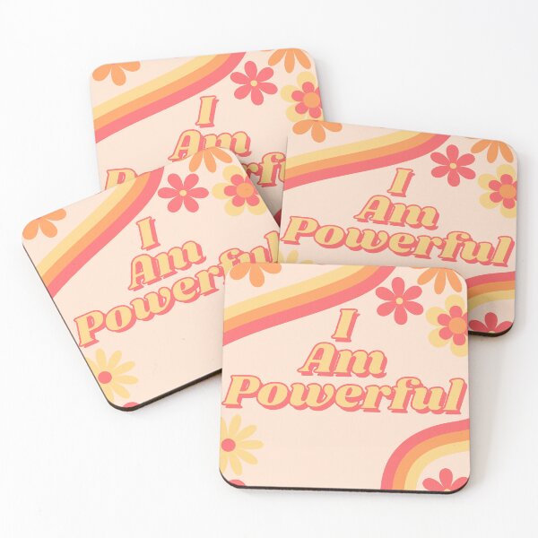 Item preview, I Am Powerful Groovy Pink Flowers designed and sold by Pink Ribbon.