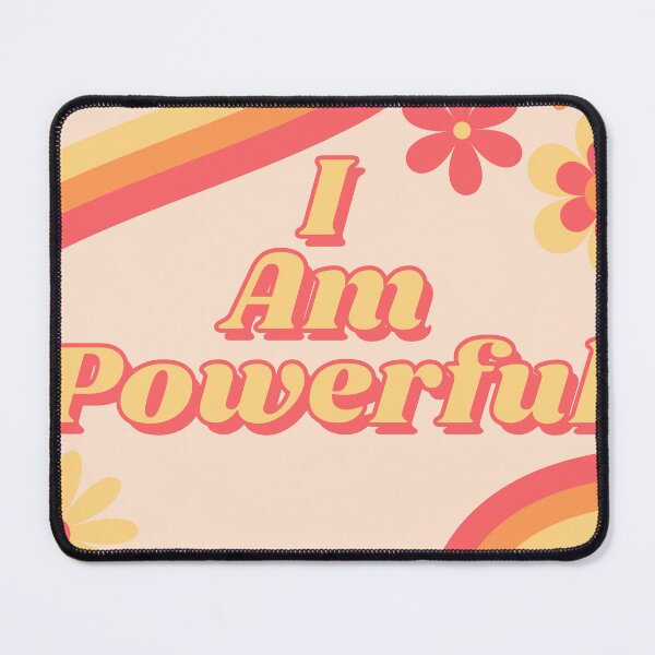 Item preview, I Am Powerful Groovy Pink Flowers designed and sold by Pink Ribbon.