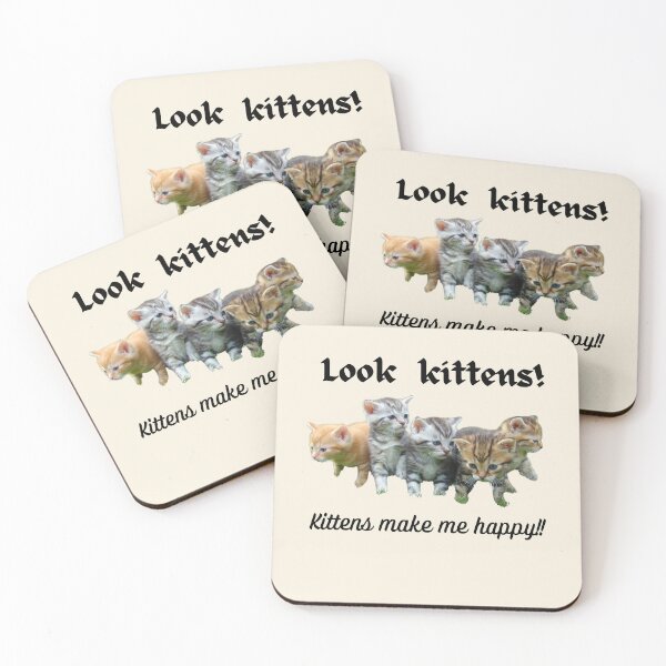 Item preview, Look kittens, cats make me happy, - cats - kittens designed and sold by K.M. Creations.