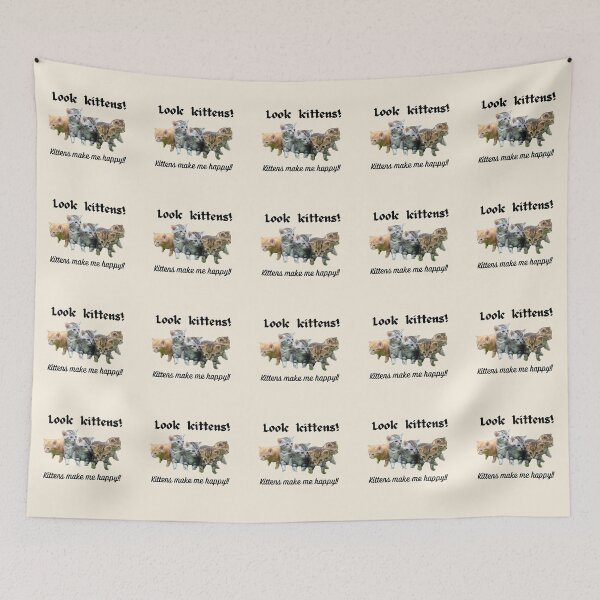 Item preview, Look kittens, cats make me happy, - cats - kittens designed and sold by K.M. Creations.