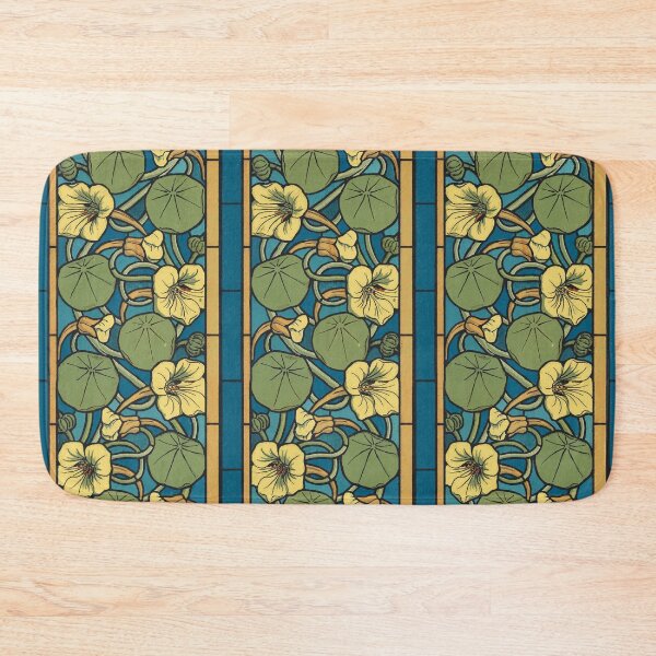 Item preview, Vintage Art Nouveau Blue Floral designed and sold by antiqueart.