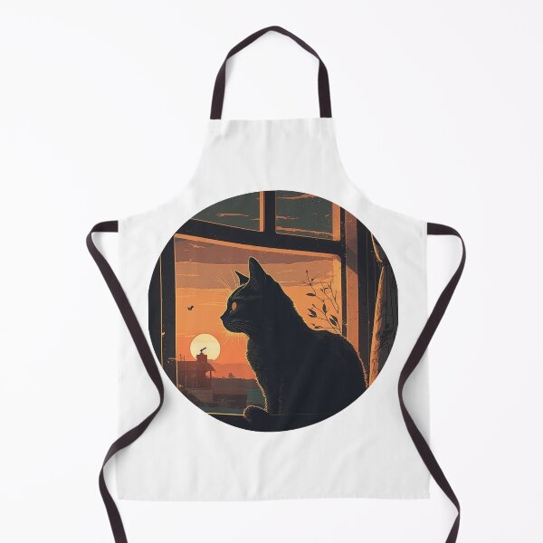 Item preview, Cat Watching Sunset Scene designed and sold by okamitouch.