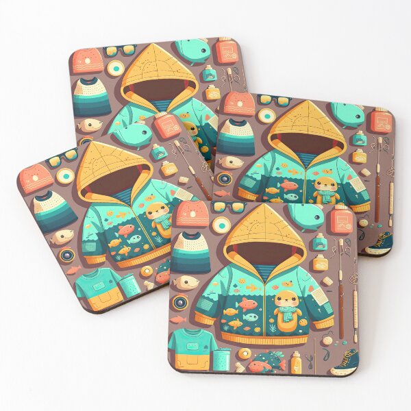 Item preview, Fishing Gear Clothes: Hooked On Fishing Pattern designed and sold by ultra-cute.