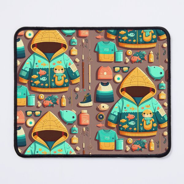 Item preview, Fishing Gear Clothes: Hooked On Fishing Pattern designed and sold by ultra-cute.