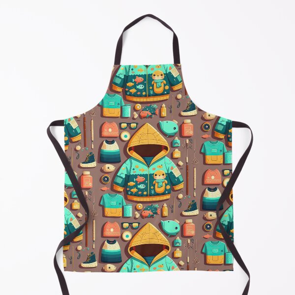 Item preview, Fishing Gear Clothes: Hooked On Fishing Pattern designed and sold by ultra-cute.