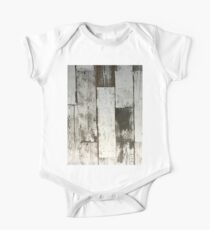 küstennahes schickes französisches Landseestrand-Weißholz Baby Body Kurzarm