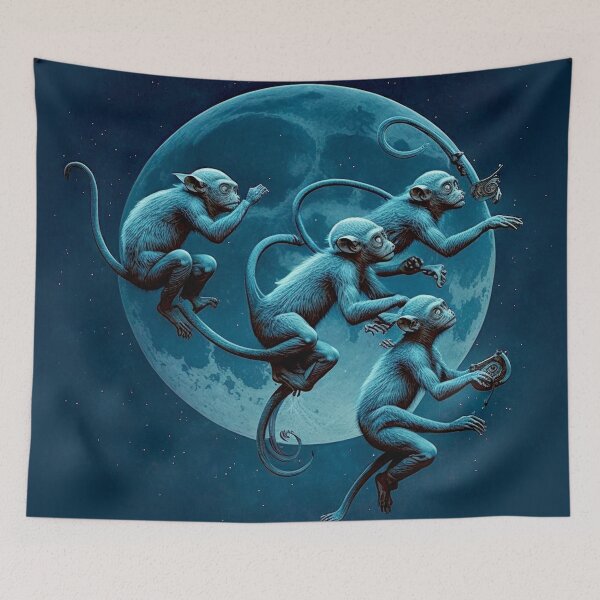 Item preview, Monkeys dancing in the moonlight  designed and sold by Chiron WADE.