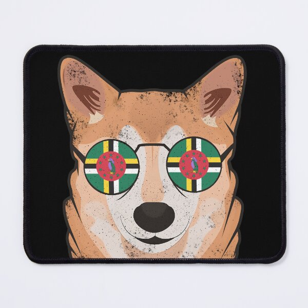 Item preview, Vintage Patriotic Shiba Inu Dominican Flag designed and sold by feether-store.