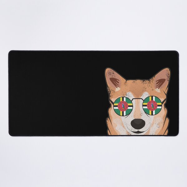 Item preview, Vintage Patriotic Shiba Inu Dominican Flag designed and sold by feether-store.