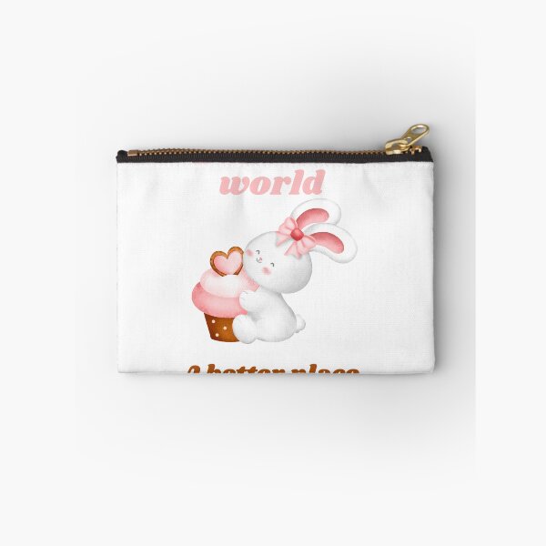 Artikelvorschau,   Backen Sie die Welt zu einem besseren Ort, Hase mit Cupcake entworfen und verkauft von Speckledfrog.