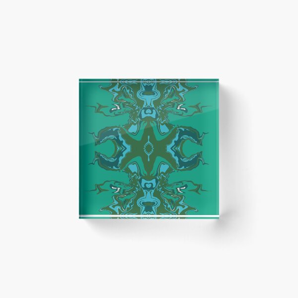 Item preview, Tactikles light green fluid abstract art acrylic  designed and sold by chuckletuckle.