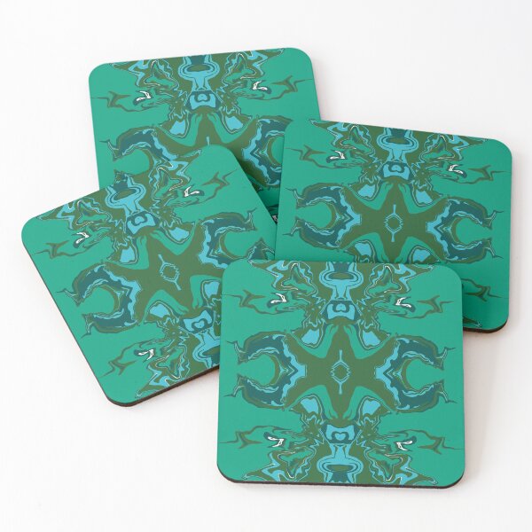 Item preview, Tactikles light green fluid abstract art acrylic  designed and sold by chuckletuckle.