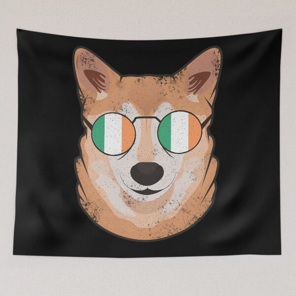 Item preview, Vintage Patriotic Shiba Inu Irish Flag designed and sold by feether-store.