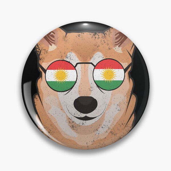 Item preview, Vintage Patriotic Shiba Inu Kurd Flag designed and sold by feether-store.