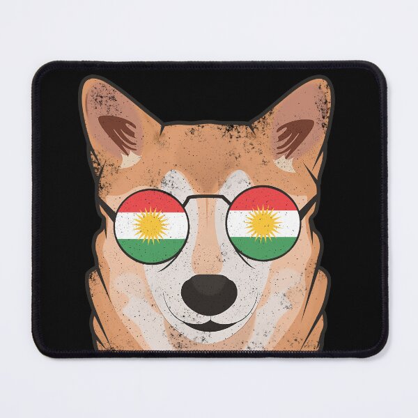 Item preview, Vintage Patriotic Shiba Inu Kurd Flag designed and sold by feether-store.