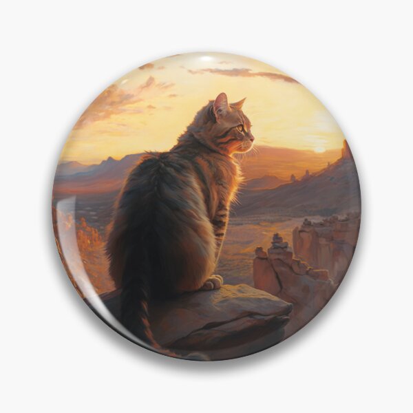 Item preview, Cat Watching Sunset Scene designed and sold by okamitouch.