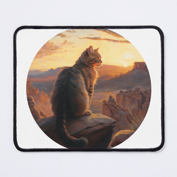 Item preview, Cat Watching Sunset Scene designed and sold by okamitouch.