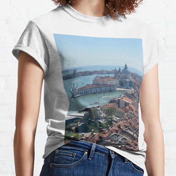 Overhead View of the Grand Canal and Basilica di Santa Maria della Salute Classic T-Shirt