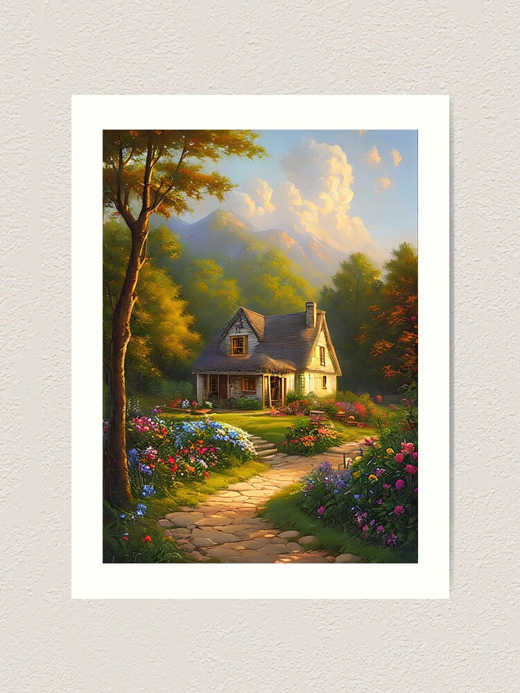 Rural landscape of Fairytale cottage