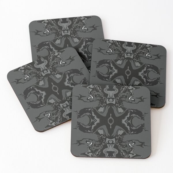 Item preview, Tactikles black and white fluid abstract art acrylic  designed and sold by chuckletuckle.