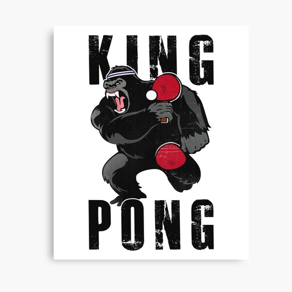 Vintage King Pong - Ping Pong Table Tennis T-Shirt Canvas Print