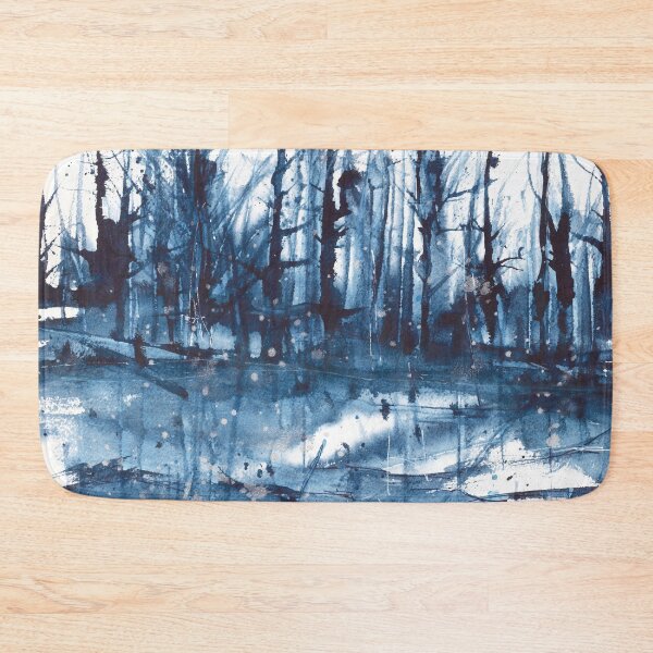 Item preview, Nature and landscapes, blue landscape, indigo tree designed and sold by anaozzart.