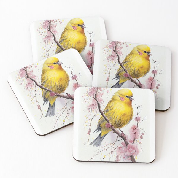 Item preview, Yellow bird on Cherry Tree designed and sold by Digital Artist.