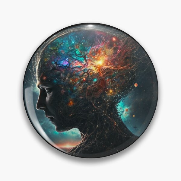Item preview, Color of Dreams. Inner Nature series. Artistic abstraction composed of child's mind illustration fused with fractal paint on the topic of art, creativity, poetry and spiritual life designed and sold by sparkzeno.