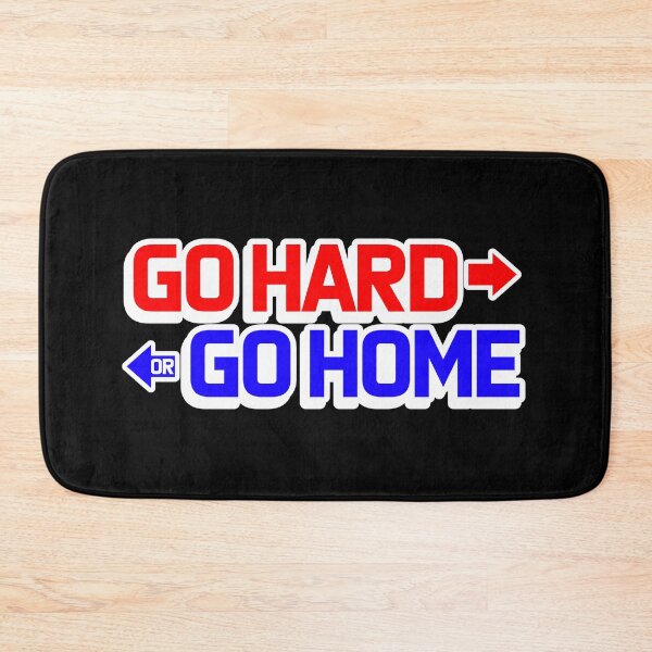 Item preview, go hard or go home workout motivation designed and sold by gabicoutodesign.