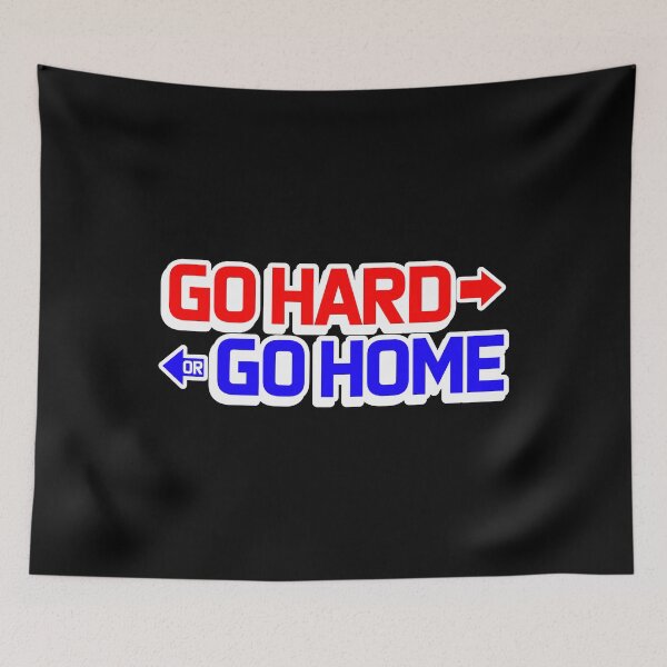 Item preview, go hard or go home workout motivation designed and sold by gabicoutodesign.