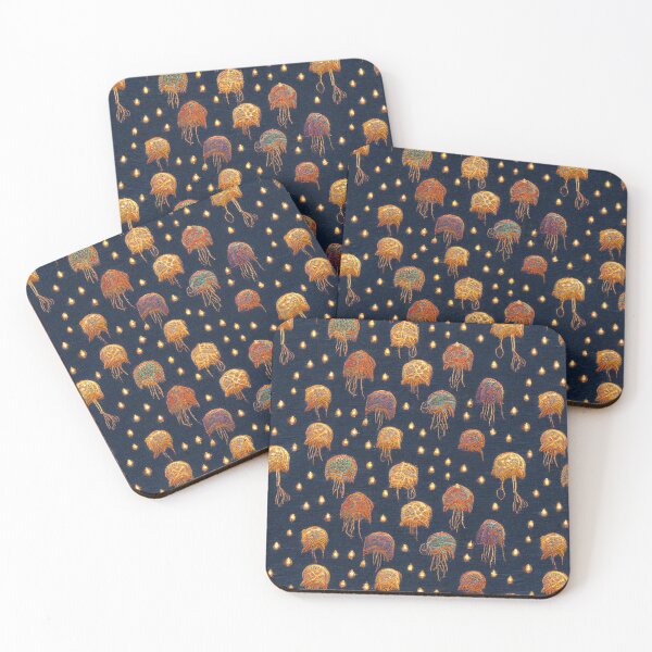 Item preview, Embroidered cosmic jellyfish on real cloth  designed and sold by YeKnot.