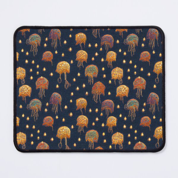 Item preview, Embroidered cosmic jellyfish on real cloth  designed and sold by YeKnot.