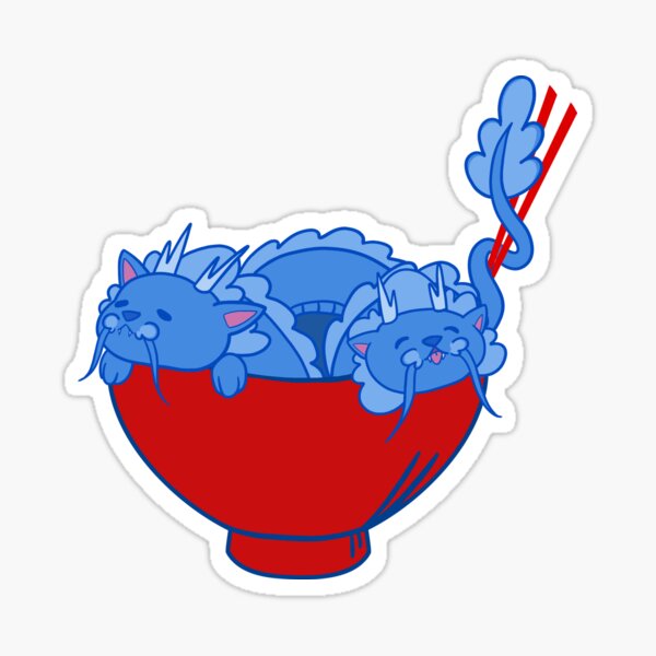 Les dragons de nouilles de Hanzo Sticker