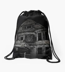 Abandoned - House on the Hill by SparklePyre Drawstring Bag