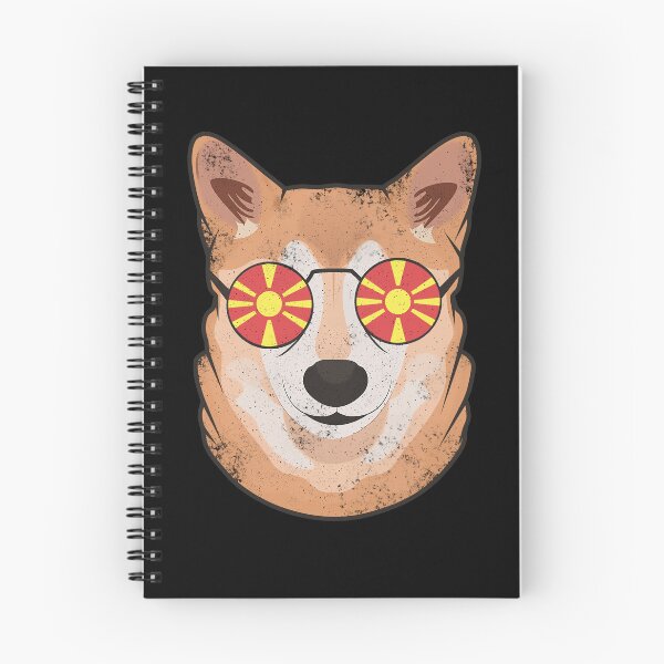 Item preview, Vintage Patriotic Shiba Inu Macedonian Flag designed and sold by feether-store.
