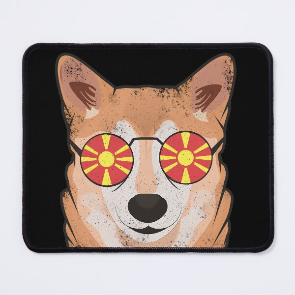 Item preview, Vintage Patriotic Shiba Inu Macedonian Flag designed and sold by feether-store.