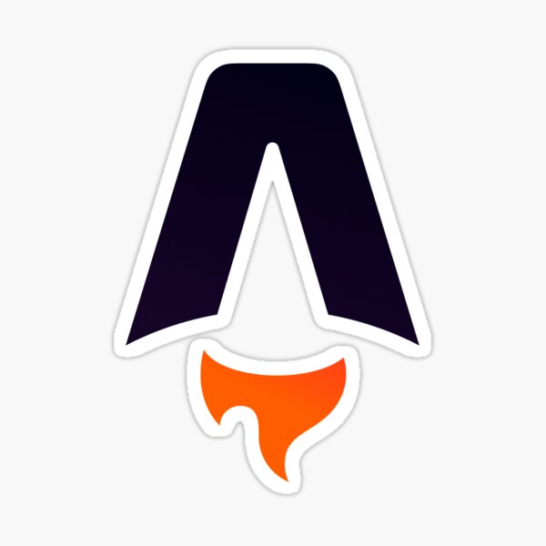 Artikel-Vorschau von Astro JS Clean-Sticker für Entwickler, designt und verkauft von YusfWorks.