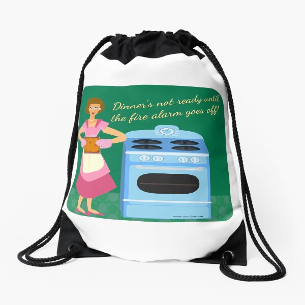 Item preview, Fire Alarm Kitschy Housewife Retro Cartoon designed and sold by mytshirtfort.