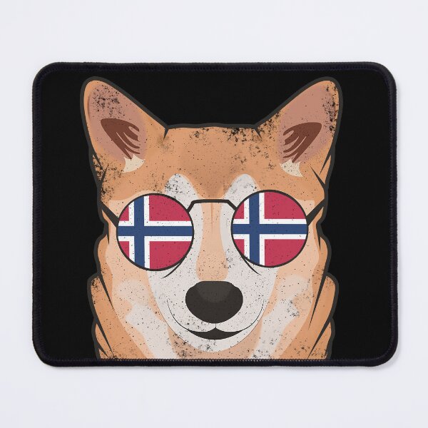Item preview, Vintage Patriotic Shiba Inu Norwegian Flag designed and sold by feether-store.
